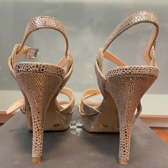 Vince Camuto Metallic Taupe High Heels - Picture 7 of 10